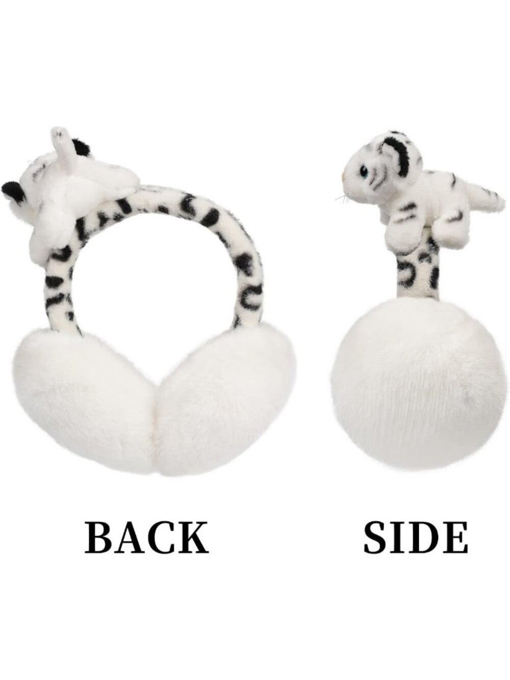 Cozy Faux Fur Animal Earmuffs for Winter | Warm Ear Covers & Headband - Picture 3 of 7
